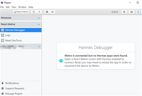 Flipper: Flipper Hermes debugger does not show .